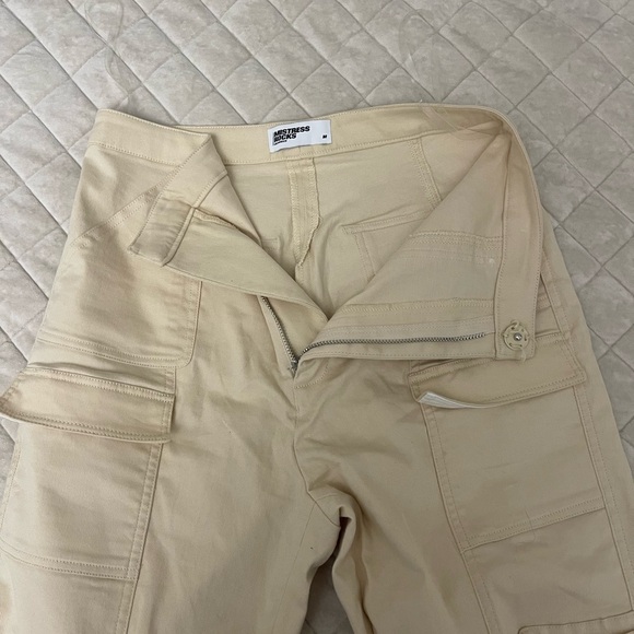 Mistress Rocks Slim Straight Khaki Cargo Pants - Picture 5 of 6